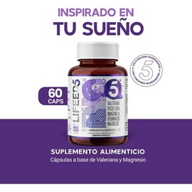 Multivitaminico LIFEED5 para 60 días Valeriana Pasiflora Magnesio Manzanilla Vitamina B6