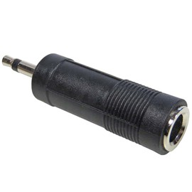 keepdrum ADA072 Jack Adaptor Mono 6.35 mm Female to 3.5 mm Mini Jack Plug Pack of 2