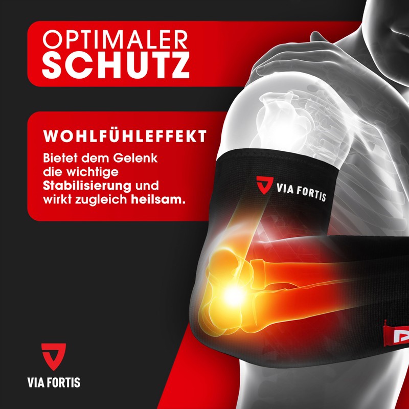 VIA FORTIS Elbow Support - Supports Elbow Joint & Muscles