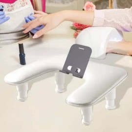 네일 암레스트 편안한 인체공학적 높이 조절 가능 핸드 스탠드 매니큐어 베개 가정용 DIY 살롱용 Nail Rest Comfortable Ergonomic Adjustable Height Hand Stand Manicure Pillow for Home DIY Salon Use [White]