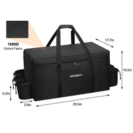 Carry Bag for Weber Q1000 Q1200 Liquid Propane Grill - 1680D Heavy Duty Water Resistant Outdoor BBQ Bag With Multi-pockets and Padded Handle