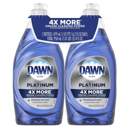 Dawn Platinum Dishwashing Liquid, Refreshing Rain, 16.2 Fl Oz (Pack of 2)