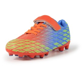 Sooneeya Kid's FG Soccer Cleats Outdoor Indoor Comfortable Athletic Shoes Muti-Color Size 13 M US Little Kid