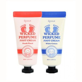 Eppoo Fragrant Witch Foot Cream Duo Set: Fresh Floral 80ml & White Cotton 80ml for Foot & Exfoliation Care Foot Cream Fresh Floral 80ml 3ea