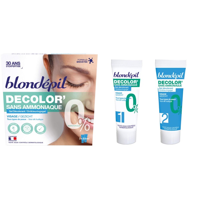 Blondepil Gel Colour Remover Without Ammonia for Face (2 x