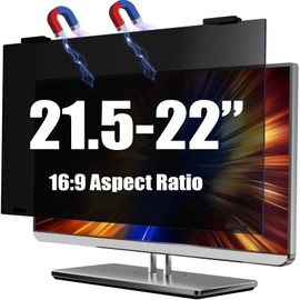 JEEETINTX Magnetic Computer Privacy Screen Filter 24 Inch for Frameless Monitor Thin Bezel 16:9 Widescreen, Hanging Removable Anti Blue Light Privacy Shield Protector Eye Protection
