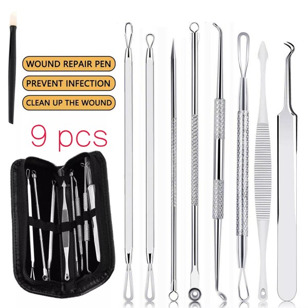 Unbranded 9PCS professional level acne removal tools, blackhead and blackhead