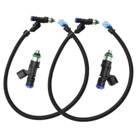 Vkinman 2PCs 1204318 Fuel Injector Harness Set Replacement for Polaris Ranger XP Ranger Crew RZR 800 1204319 0280158197