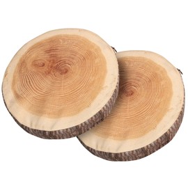 2 PCS Wood Log Pillow - Realistic 3D Digital Print Tree Pillow, Campfire Pillow, Wood Pillow - Cute & Comfy Tree Cushion Camping Throw Pillows & Floor Cushions for Camping Theme Classroom