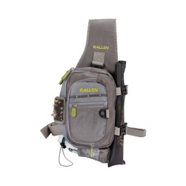 Allen Company Cedar Creek Fly Fishing Sling Pack - Fits up to 4 Tackle/Fly Boxes and Other Accessories - Gray/Lime
