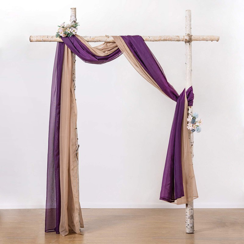 MIULEE Luxury Sheer Voile Elegant Topper Long Window Valance Solid