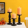 3x4 Inch Fall Yellow Pillar Candles Set of 3 -