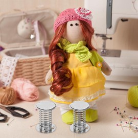 SEWACC Pack of 12 Shaker Base Dashboard Toy Base Feather Base of the Dashboard Toy Feather Toy Feather Base Bobble Head Toy Spring Base Compression Springs Metal Silver