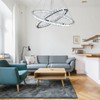 Finktonglan Dimmable Crystal Chandelier, 23.6'' Oval 2 Rings Modern Chandeliers