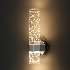 LED 12V RV Wall Sconce with Switch, Decorative Wall Mounted RV Reading Lights, 3400K Warm White Light, 6W 300LM Interior Lighting for RV Motorhome Cam