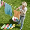 CENBEN 40PCS Plastic Clothes Pegs for Washing Line, Coloured Soft