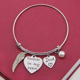 Pulsera Memorial de bobauna Forever en mi corazón pulsera regalo Sympathy para en memoria de ser querido