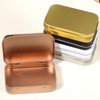 COHEALI Metal Rectangular Empty Hinged Tins: 5 Pack Mini Portable