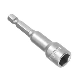 CoCud Quick-Change Nut Setter Driver Bit, 10mm Metric 65mm Length 1/4" Shank, CR-V No-Magnetic Straight Shank Setter Drill Bits - (Applications: for Auto Repair)