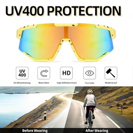 Cycling Sports Sunglasses Youth Cycling Glasses Age 8-16 Polarized UV400 protection Sunglasses for Boys Girls