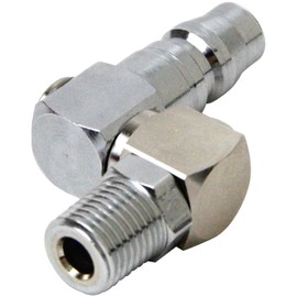 SK11 SOH-RR621H-C Air 2-Axis 360 Degree Swing Swivel Plug for Rc1/4 Female Thread Mount