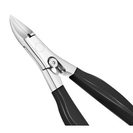 Nail Clippers for Thick Nail & Ingrown Toenails, Toenail Clippers for Men, Women, Seniors, Heavy-Duty Toenail Cutter with Safety Lock and Sharp Curved Blade - Black