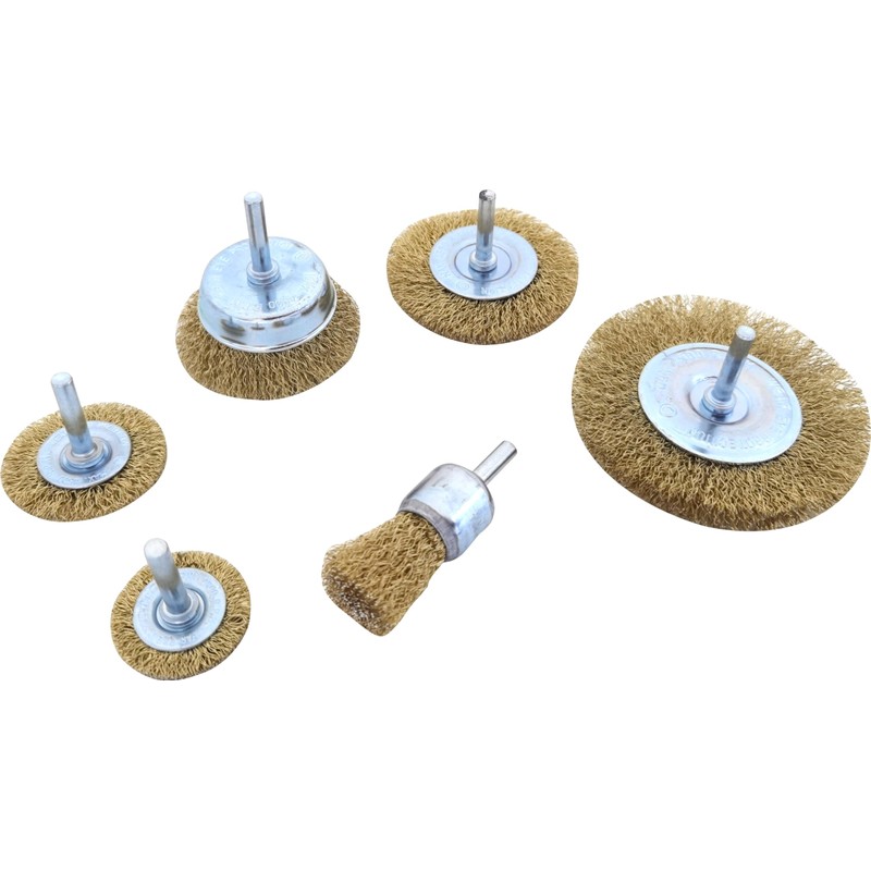 Hilka 51960250 6 pce Wire Brush Set for Drills