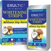 EXULTIC Gentle Teeth Whitening Strips for Sensitive Teeth - Infused with Coconut and Lemon Peel Oil - 28 Strips for 14 Treatments - Achieve Whiter, Brighter Smiles