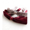 VINGTAINE H-493-BK-CAFF Velvet, Satin, Long, Ribbon, Pony Hook, Hair Elastic,