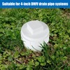 4" PVC Sewer Cleanout Adapter with Plug Pipe Fitting, DWV
