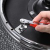 sourcing map Right Angle Screwdriver 4" 90 Degree Magnetic Ratcheting