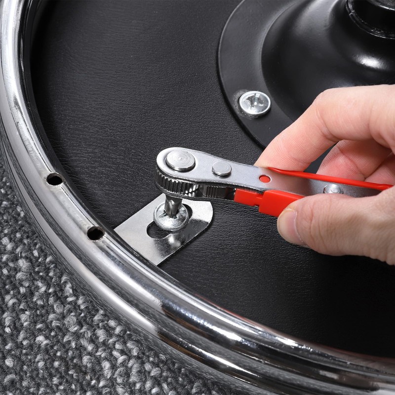 sourcing map Right Angle Screwdriver 4" 90 Degree Magnetic Ratcheting