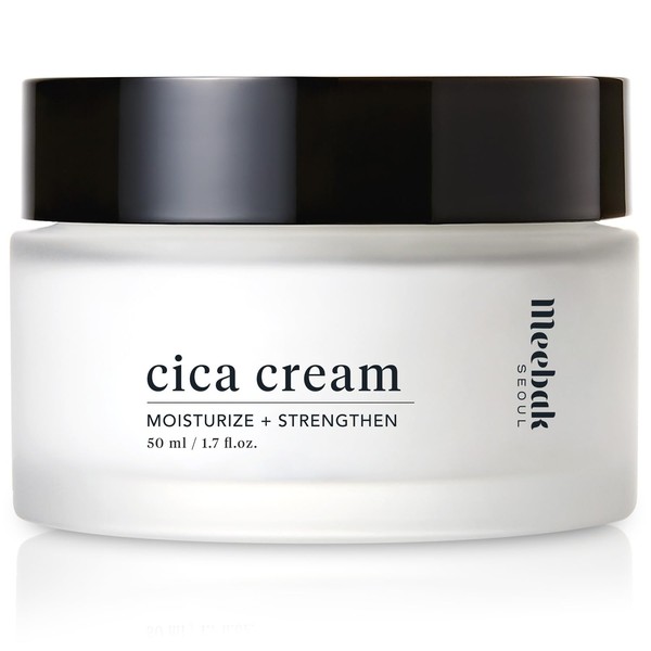 Meebak Korean Face Moisturizer for Women, Natural Cica Cream Anti-Aging, Anti-Wrinkles 1.68 fl.oz