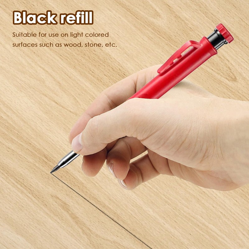 24Pcs 2.8mm Carpenter Pencil Refill Long Lasting HB Refill for