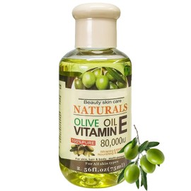 ARCHIDATE Olive Oil with Vitamin E for Face Anti Aging, Reduce Wrinkle & Fine Line, Improve Elasticity, Firm Skin, Organic Cold Pressed Olive Oil Long-lasting Hydration Skin, Moisturizer for Skin,Hair