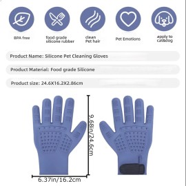 Unbranded Easy to Clean Flexible Cat and Dog Silicone Grooming & Bathing Five-Finger Glove