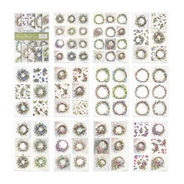 ITD Collection RP071 Spring Wreath Rice Paper 21 x 30 x 0.15 cm