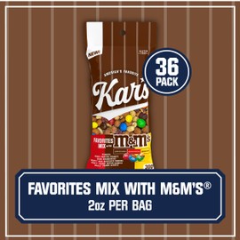 Kar's Nuts Favorites Mix with M&M'S Candies - 2oz Bag (Pack of 36)