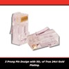 Simply45 ProSeries Unshielded Pass-Through RJ45 Modular Plugs with Cap45 for