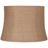 Natural Burlap Large Drum Lamp Shade 12" Top x 14"