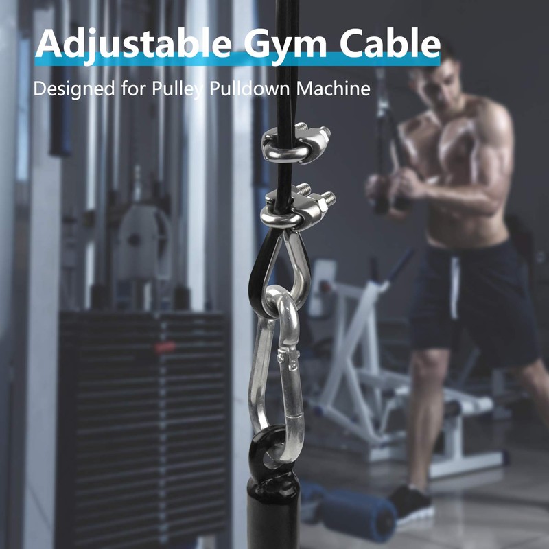 LFJ Replacement Gym Cable Fitness Pulley Cable Steel Wire Rope