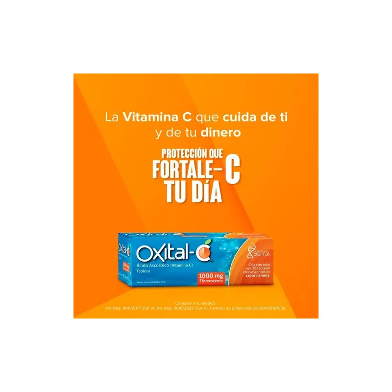 Oxital C Tableta 1000 Mg, 10 Tabletas