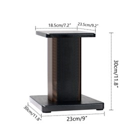 12 Inch (30CM)- Pair- Wood Speaker Stands for Home-Cinema HiFi Desktop and Satellite Speakers Monitor Stands