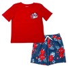 OSHKOSH B'GOSH Toddlers Boys' Swimsuit Trunk and Rashguard Set, Red