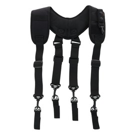 AISENIN Men's Duty Suspenders with Swivel Hooks & Tool Belt Loop Ends, Black