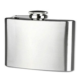 Audiophile Hip Flask Stainless Steel Bottle 4oz (118ml)