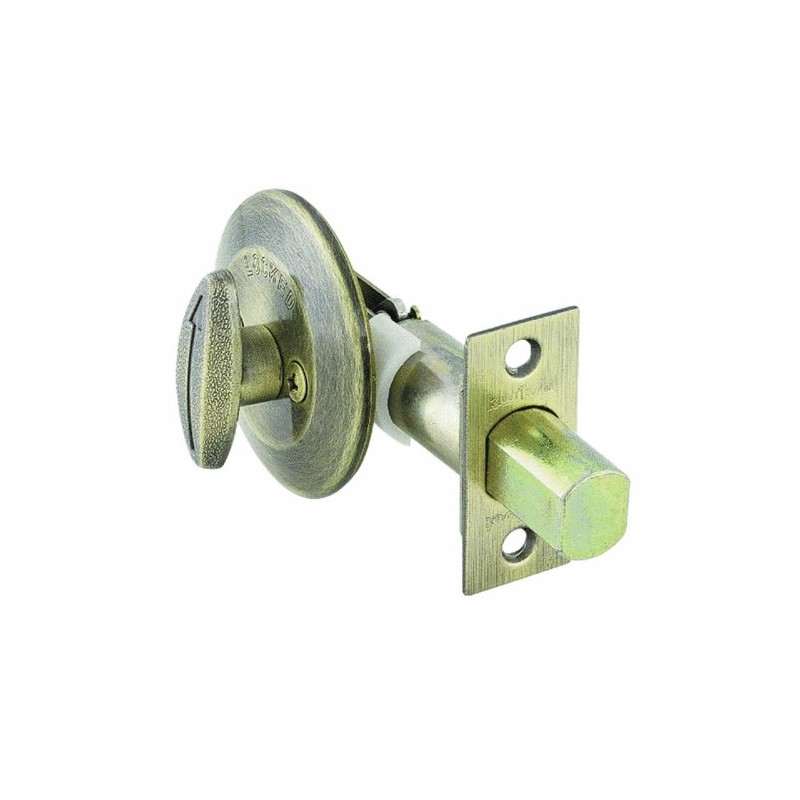 Kwikset 663 Single-Sided Deadbolt in Antique Brass, Thumbturn One Side,