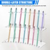 Acrylic Pen Display Stand, 2-Tier, 30 Slots, 1.3cm Wide Slots