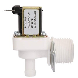 Valve, 3/4 Thread Solenoid Valve AC 220 V N/C Normally Closed Electric Plastic Solenoid Valve for Ice Maker