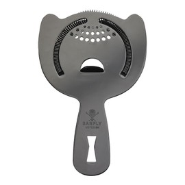 Barfly M37026BK Heavy Duty Spring Bar Strainer, Stainless Steel, Black, 18.1 x 9.1 x 1.3 cm